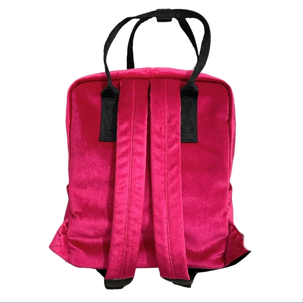 ๐ Betsey Johnson Skull & Roses Velvet Backpack - Picture 6 of 6